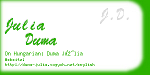 julia duma business card